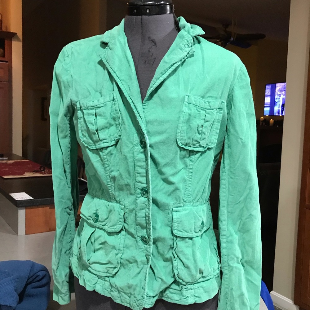 Corduroy green blazer. Worn once.